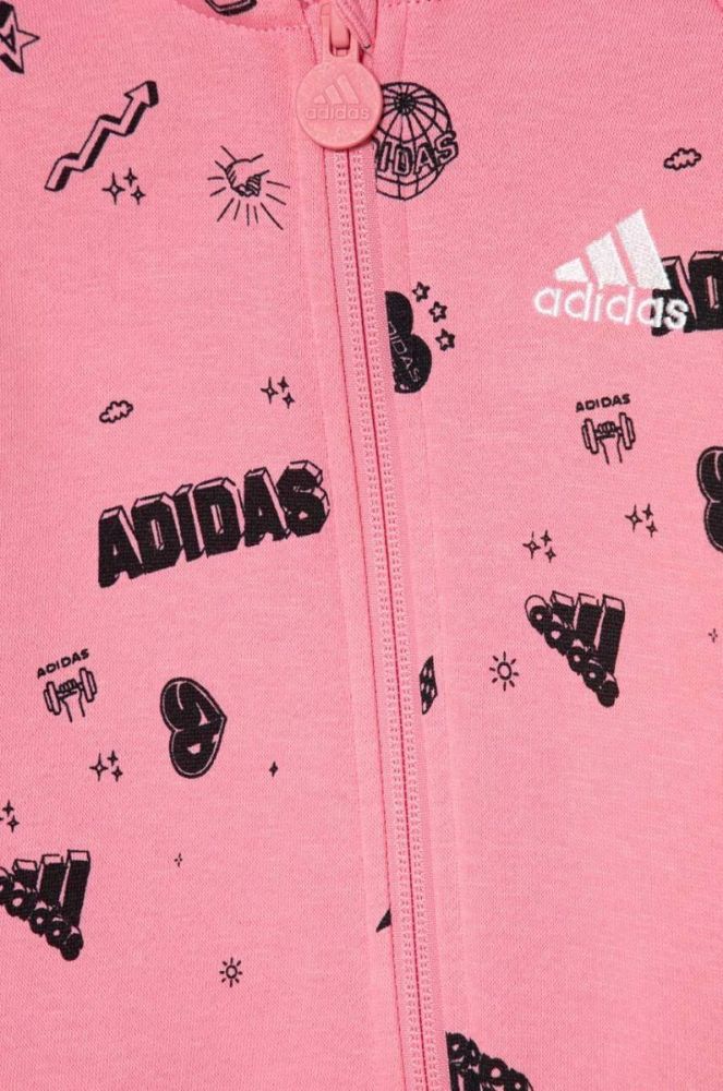 Дитячі повзунки adidas I BLUV Q3 ONESI колір рожевий (3491414) фото 3