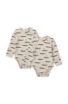Боді для немовлят Liewood 2-pack колір бежевий (3500126)