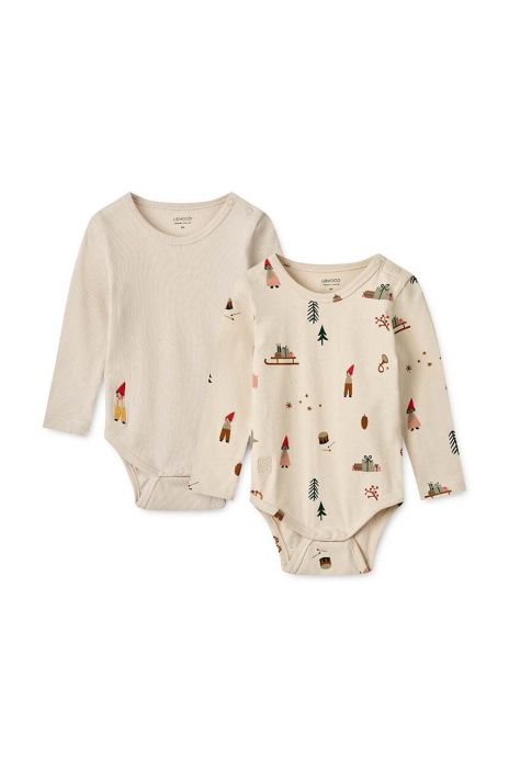 Боді для немовлят Liewood 2-pack колір бежевий (3500120)