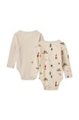 Боді для немовлят Liewood 2-pack колір бежевий (3500120)