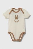 Дитяче бавовняне боді United Colors of Benetton 2-pack колір бежевий (3400621)