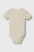 Дитяче бавовняне боді United Colors of Benetton 2-pack колір бежевий (3400621)