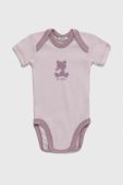 Дитяче бавовняне боді United Colors of Benetton 2-pack колір рожевий (3400628)