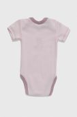 Дитяче бавовняне боді United Colors of Benetton 2-pack колір рожевий (3400628)