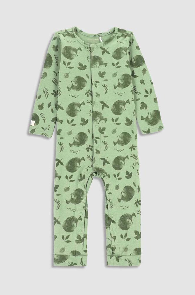 Бавовняний ромпер для немовлят Coccodrillo колір зелений (3634453)