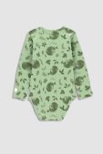 Дитяче бавовняне боді Coccodrillo колір зелений (3634461)
