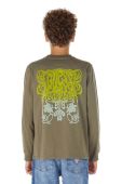 Дитячий бавовняний лонгслів Guess колір зелений з принтом (3302727)