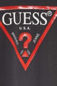 Дитячий бавовняний лонгслів Guess колір сірий з принтом (3362578)