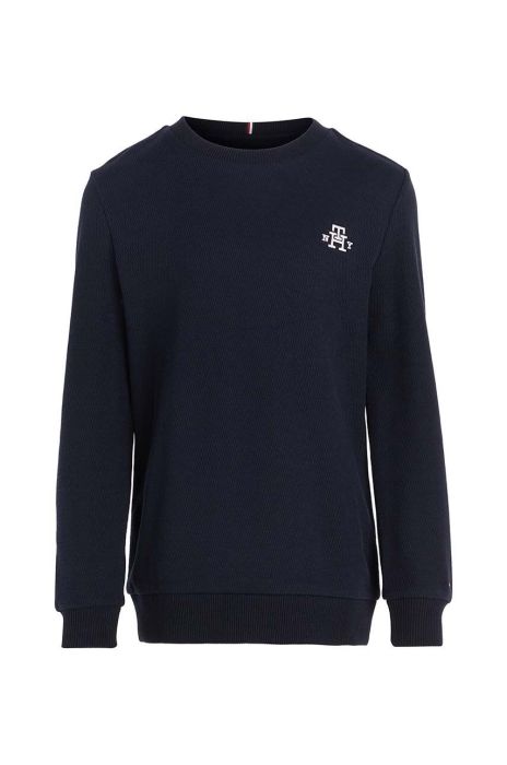 Дитяча бавовняна кофта Tommy Hilfiger колір синій з аплікацією (3324668)