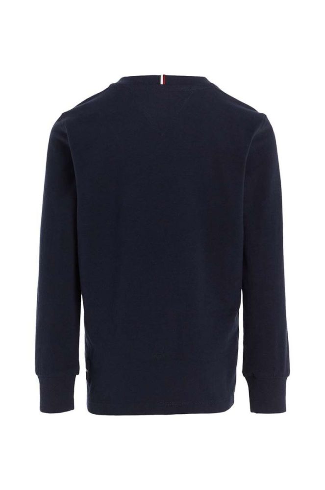 Дитячий лонгслів Tommy Hilfiger колір синій з принтом (3372577) фото 2