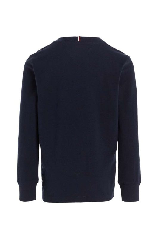 Дитячий лонгслів Tommy Hilfiger колір синій з принтом (3372577) фото 2