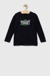Дитячий бавовняний лонгслів Tommy Hilfiger колір синій з принтом (3316155)