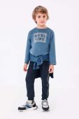Дитячий бавовняний лонгслів Mayoral з принтом колір блакитний (3407353)