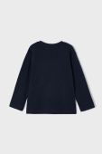 Дитячий бавовняний лонгслів Mayoral колір синій з принтом (3407434)