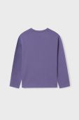 Дитячий бавовняний лонгслів Mayoral колір фіолетовий з принтом (3418944)