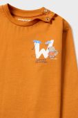 Бавовняний лонгслів для немовлят Mayoral колір помаранчевий з принтом (3419082)