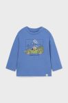 Бавовняний лонгслів для немовлят Mayoral з принтом колір блакитний (3419170)