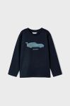 Дитячий бавовняний лонгслів Mayoral колір синій з принтом (3407498)