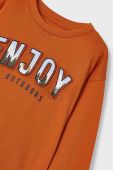 Дитячий бавовняний лонгслів Mayoral колір помаранчевий з принтом (3407506)