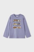 Дитячий бавовняний лонгслів Mayoral 2-pack колір фіолетовий з принтом