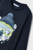 Дитячий бавовняний лонгслів Mayoral колір синій з принтом (3407904)