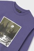 Дитячий бавовняний лонгслів Mayoral колір фіолетовий з принтом (3408152)