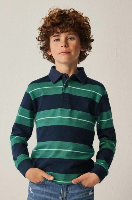 Дитяче поло Mayoral колір зелений візерунок (3445625)