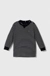 Дитячий бавовняний лонгслів Tommy Hilfiger колір синій візерунок (3489122)