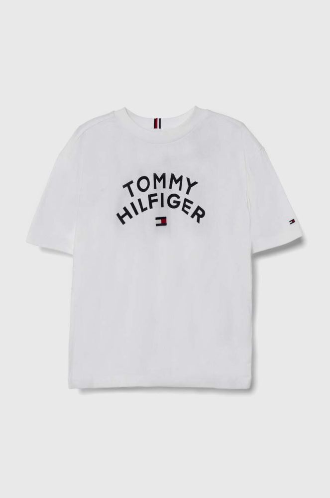 Дитяча бавовняна футболка Tommy Hilfiger колір білий з принтом (3527638)