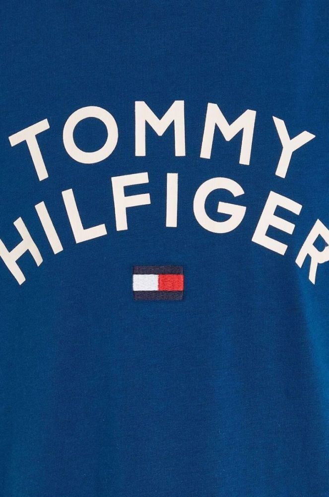 Дитяча бавовняна футболка Tommy Hilfiger з принтом колір блакитний (3527620) фото 3