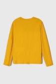 Дитячий бавовняний лонгслів United Colors of Benetton колір жовтий з принтом (3496334)