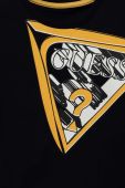 Дитячий бавовняний лонгслів Guess колір синій з принтом (3527666) Дитячий бавовняний лонгслів Guess колір синій з принтом (3527666)