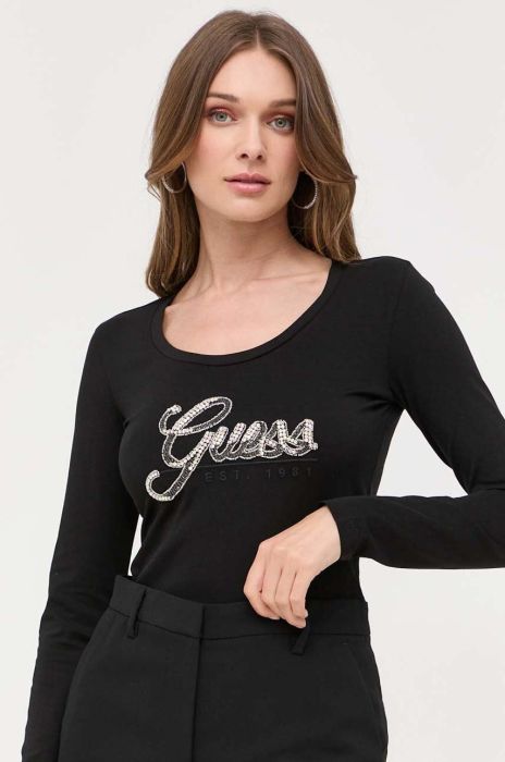 Лонгслів Guess жіночий колір чорний (3332746)
