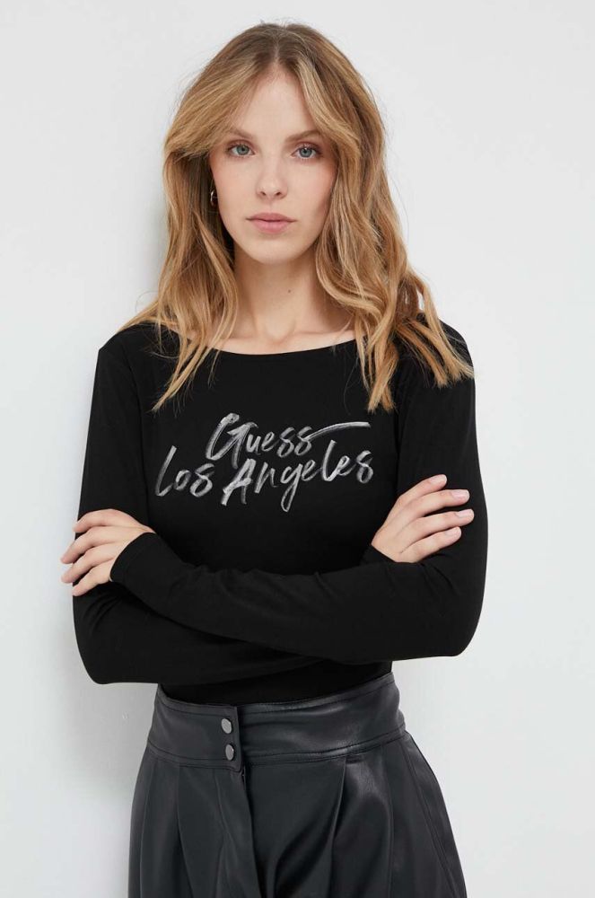 Боді Guess жіночі колір чорний (3332761)