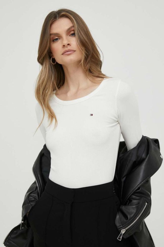 Лонгслів Tommy Hilfiger жіночий колір бежевий (3284078) фото 4