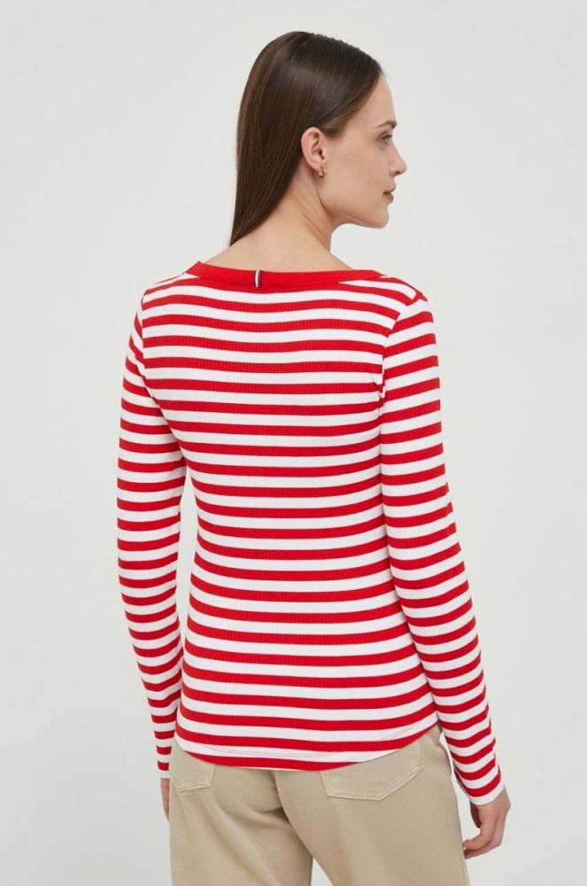 Лонгслів Tommy Hilfiger жіночий колір червоний фото 3