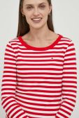 Лонгслів Tommy Hilfiger жіночий колір червоний
