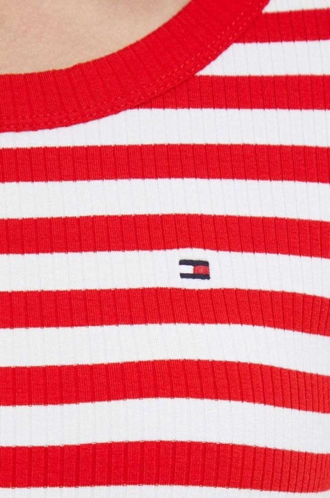 Лонгслів Tommy Hilfiger жіночий колір червоний фото 5