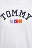 Бавовняний лонгслів Tommy Jeans колір білий (3332773)
