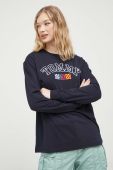 Бавовняний лонгслів Tommy Jeans колір синій (3332767)