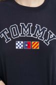 Бавовняний лонгслів Tommy Jeans колір синій (3332767)