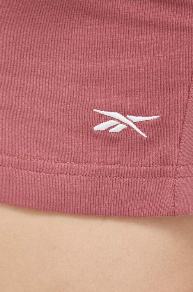 Лонгслів Reebok Classic жіночий колір рожевий півгольф фото 5