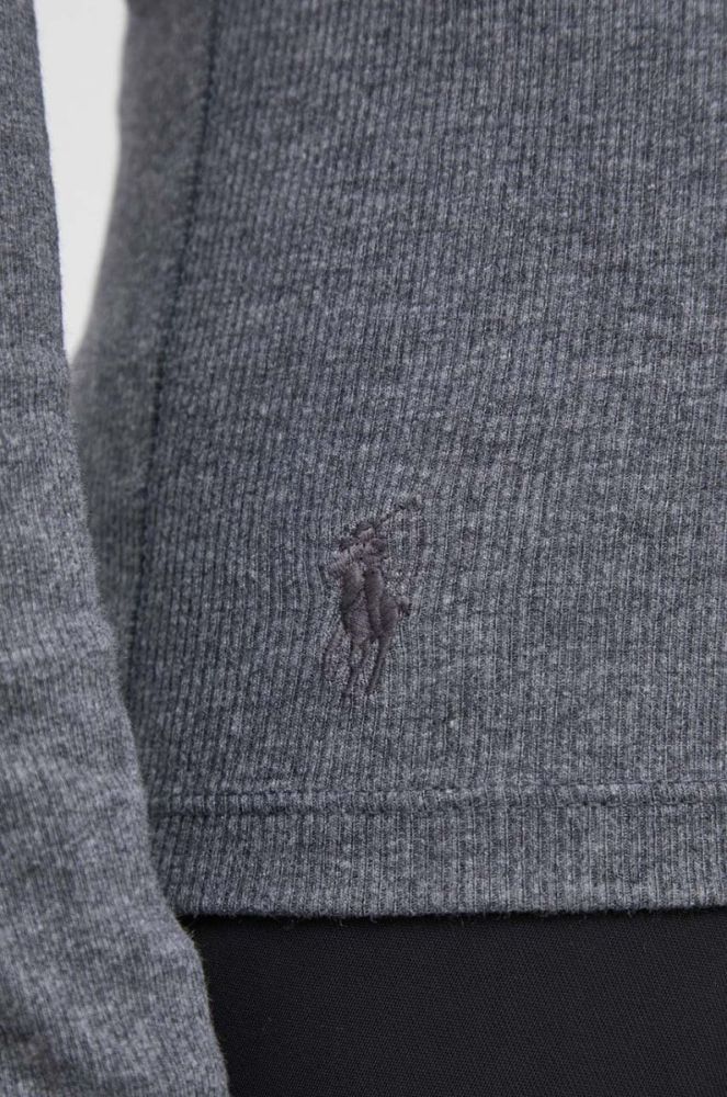 Лонгслів Polo Ralph Lauren жіночий колір сірий гольф фото 5