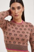 Светр Pinko жіночий колір коричневий легкий