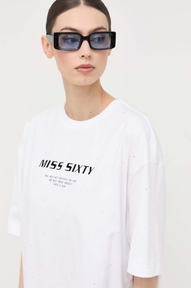 Бавовняна футболка Miss Sixty колір білий (3293830)