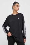Бавовняний лонгслів adidas Originals колір чорний
