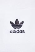 Бавовняний лонгслів adidas Originals колір білий