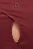Лонгслів для йоги adidas Performance Studio колір бордовий півгольф