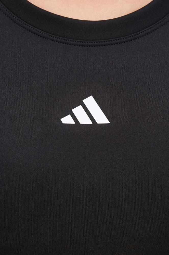 Лонгслів для тренувань adidas Performance Hyperglam колір чорний фото 5