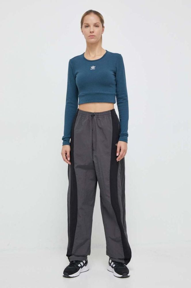 Лонгслів adidas Originals жіночий колір бірюзовий фото 2